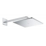 Κεφαλή ντους επίτοιχος τύπος 31x31 από ορείχαλκο 1 ροής 310, με βραχίονα 42,2cm, χρώμα: Χρωμέ επιφάνεια: Γυαλιστερή Κεφαλές ντους