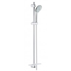 Shower slider rail 90cm material: Brass with hand shower, hose & soap holder, color: Chrome surface: Glossy Shower slider rails