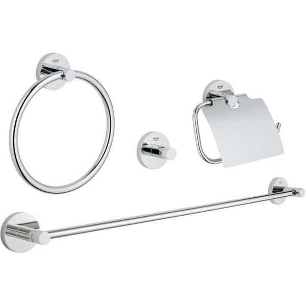 Set of accessories material: Brass, color: Chrome Deck accessories sets