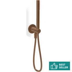 Τηλέφωνο ντους με σπιράλ & στήριγμα με παροχή 1 ροής ορειχάλκινο, Brushed Amber Bronze, χρώμα: Μπρονζέ επιφάνεια: Βουρτσισμένη Τηλέφωνα