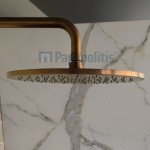 Κεφαλή ντους επίτοιχος τύπος / οροφής 30x30 από ορείχαλκο 1 ροής χωρίς βραχίονα, Brushed Amber Bronze, χρώμα: Μπρονζέ επιφάνεια: Βουρτσισμένη Κεφαλές ντους