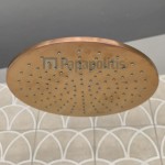 Κεφαλή ντους επίτοιχος τύπος / οροφής 30x30 από ορείχαλκο 1 ροής χωρίς βραχίονα, Brushed Amber Bronze, χρώμα: Μπρονζέ επιφάνεια: Βουρτσισμένη Κεφαλές ντους