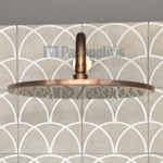Shower head Wall-mounted / Ceiling-mounted 30x30 material: Brass, style: 1 spray Brushed Amber Bronze, color: Bronze surface: Brushed Overhead showers