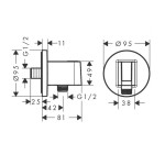 Shower holder Fixed With Outlet elbow material: Brass Round, Brushed Black Chrome, color: Black surface: Brushed Shower holders Shower holder Fixed With Outlet elbow material: Brass Round, Brushed Black Chrome, color: Black surface: Brushed Shower holders