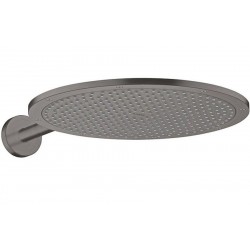 Shower head Wall-mounted 35x35 material: Brass, style: 1 spray, color: Black surface: Brushed Overhead showers