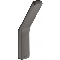 Hook Flat wall mounted material: Brass single Brushed Black Chrome, color: Black surface: Brushed Hooks