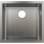 Νεροχύτης ανοξείδωτος 40x40 από inox επιφάνεια: Λεία ματ χωρίς πάγκο υποκαθήμενος, 1 γούρνα (45x45) stainless steel, χρώμα: Χρωμέ Ανοξείδωτοι
