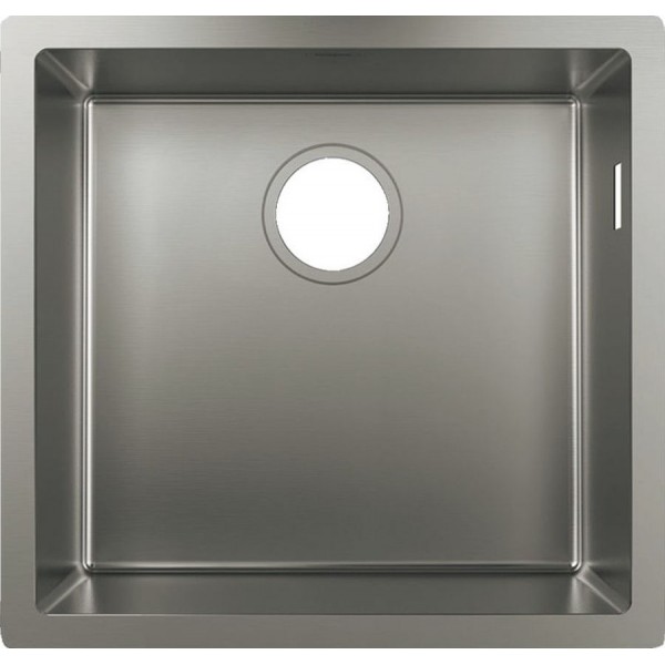 Νεροχύτης ανοξείδωτος 40x40 από inox επιφάνεια: Λεία ματ χωρίς πάγκο υποκαθήμενος, 1 γούρνα (45x45) stainless steel, χρώμα: Χρωμέ Ανοξείδωτοι