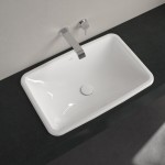 Washbasin Built-in 67,5x45 material: Porcelain With overflow Without hole White Alpin CeramicPlus, color: White surface: Glossy Built-in