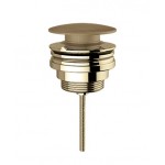 Wash basin tap Wall-mounted concealed - complete set material: Brass With plate With push-open waste set Antique Brass, color: Bronze surface: Brushed Wall-mounted - external part