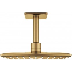 Shower head Ceiling-mounted 31x31 material: Brass, style: 2 sprays, color: Gold surface: Brushed Overhead showers