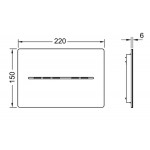 Flush wall plates for concealed cistern dual flush valve Electronic material: Steel, color: Black surface: Matt Flush plates