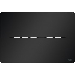 Πλακέτα εντοιχιζόμενου καζανακίου μπαταρία 6V από χάλυβα διπλής ενέργειας με φωτοκύτταρο, χρώμα: Μαύρο επιφάνεια: Ματ Πλακέτες