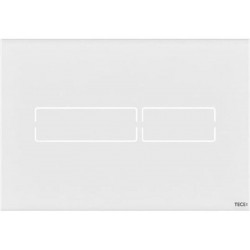 Flush wall plates for concealed cistern White glass dual flush valve Electronic material: Crystal, color: White surface: Glossy Flush plates