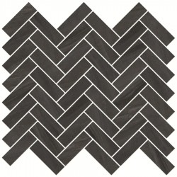 Chevron 28,5x32 Italy, style: stone 1st choice rettificato surface: Matt Mosaic Structured, hue: Black Chevron