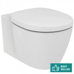 Σετ Λεκάνη επίτοιχη (κρεμαστή) χαμηλής πίεσης + Κάλυμμα Aquablade Wrapover κρυφή στήριξη 54,5x36,5 επιφάνεια: Γυαλιστερή, χρώμα: Λευκό Ideal Standard