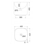 Furniture base with washbasin 44x43x90 material: Metal 1 basin countertop, color: Black Cabinets with wash basin Furniture base with washbasin 44x43x90 material: Metal 1 basin countertop, color: Black Cabinets with wash basin