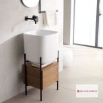 Furniture base with washbasin 44x43x90 material: Metal 1 basin countertop, color: Black Cabinets with wash basin Furniture base with washbasin 44x43x90 material: Metal 1 basin countertop, color: Black Cabinets with wash basin
