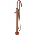 Μπαταρία μπανιέρας επιδαπέδια κομπλέ Brushed Bronze από ορείχαλκο, χρώμα: Μπρονζέ επιφάνεια: Βουρτσισμένη Επιδαπέδιες