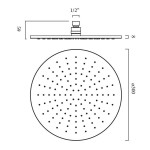 Κεφαλή ντους επίτοιχος τύπος / οροφής 30x30 από ορείχαλκο 1 ροής Brushed Bronze, χρώμα: Μπρονζέ επιφάνεια: Βουρτσισμένη Κεφαλές ντους