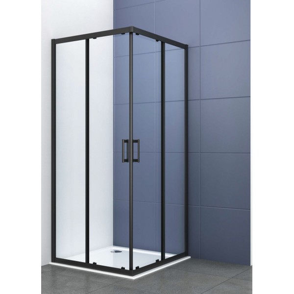 Καμπίνα ντουζιέρας τετράγωνη 100x100x195 6mm συρόμενη επιφάνεια: Ματ, χρώμα: Μαύρο Τετράγωνες Καμπίνα ντουζιέρας τετράγωνη 100x100x195 6mm συρόμενη επιφάνεια: Ματ, χρώμα: Μαύρο Τετράγωνες