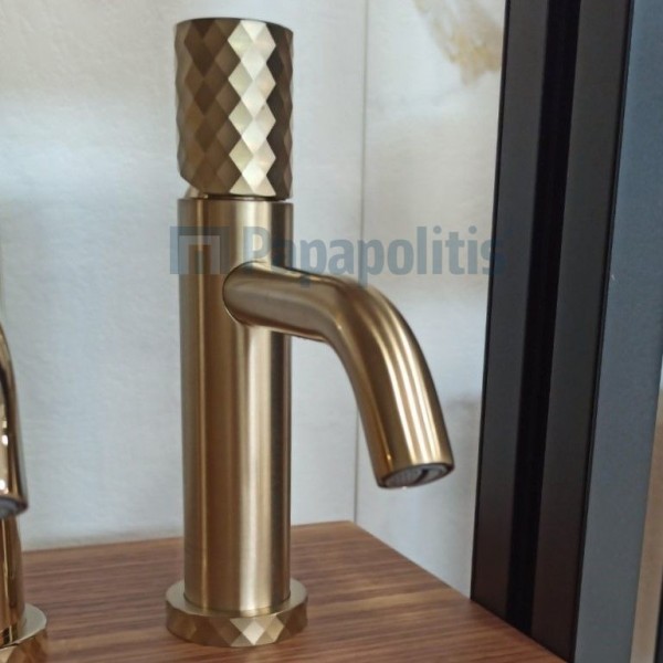 Μπαταρία νιπτήρος επικαθήμενη αναμεικτική από ορείχαλκο με βαλβίδα push-open χαμηλή με λαβή X, XS-Size, brushed champagne, χρώμα: Χρυσό επιφάνεια: Βουρτσισμένη Επικαθήμενες Μπαταρία νιπτήρος επικαθήμενη αναμεικτική από ορείχαλκο με βαλβίδα push-open χαμηλή με λαβή X, XS-Size, brushed champagne, χρώμα: Χρυσό επιφάνεια: Βουρτσισμένη Επικαθήμενες