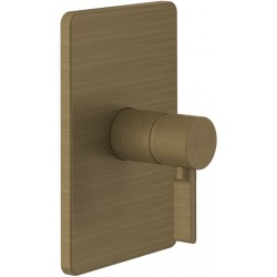Shower tap Wall-mounted external part 1 way material: Brass mixer With plate without hand shower, hose and holder, color: Bronze surface: Brushed Wall-mounted - external part