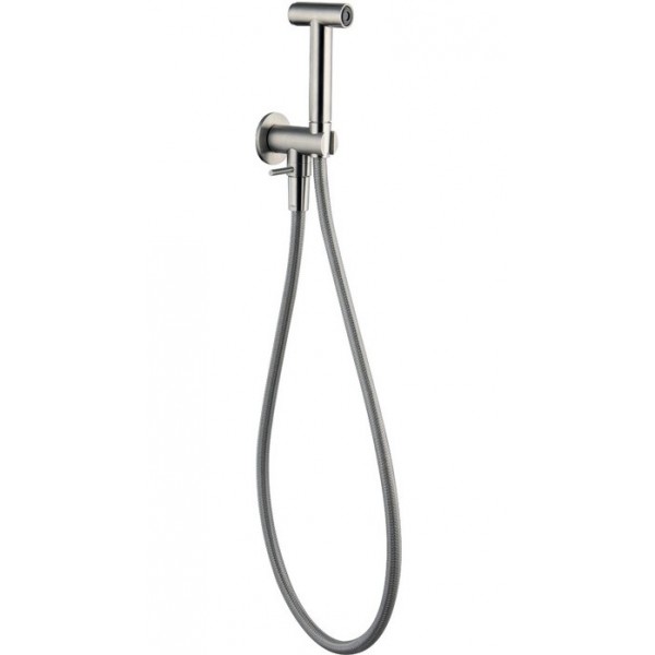 Bidet system Fixed temperature material: Inox, color: Chrome surface: Brushed Exposed bidet hand shower systems