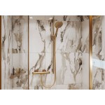 Shower slider rail 65cm material: Brass brushed bronze with hose, color: Bronze surface: Brushed Shower slider rails