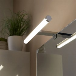Bathroom light material: Brass Cold 5.000° - 6.500° K, color: Chrome 8W Lamps