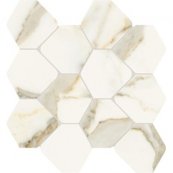 Πλακάκια δαπέδου 44,2x35,6 Ιταλίας Tessere Rombo Reflex, στυλ: μαρμάρου rettificato Α’ διαλογής επιφάνεια: Ματ, απόχρωση: Λευκό/Μπεζ Πλακάκια φόντο