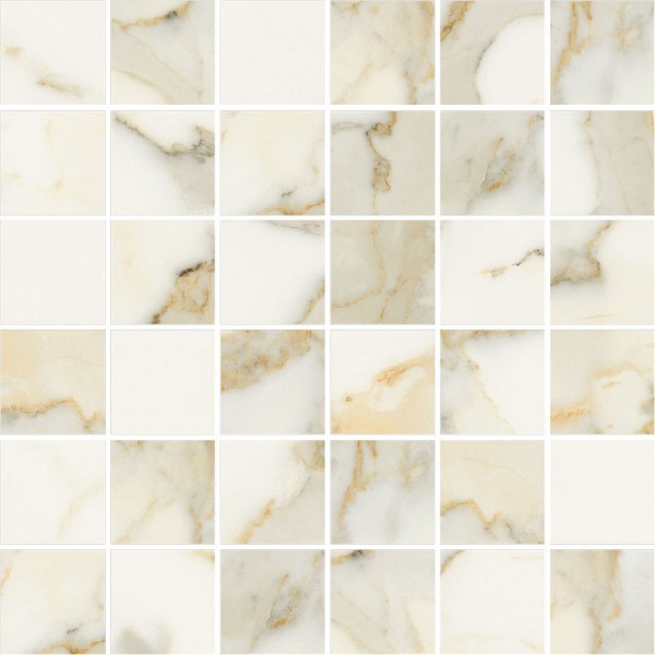 Ψηφίδα 30x30 Ιταλίας, σχήμα: Τετράγωνο rettificato Α’ διαλογής 9mm, Tessere, απόχρωση: Λευκό/Μπεζ Ψηφίδες