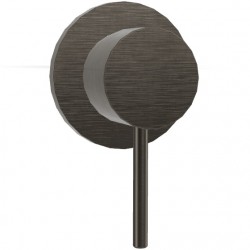 Shower tap Wall-mounted external part 1 hole 1 way material: Brass mixer without hand shower, hose and holder Brushed Black Chrome, color: Black surface: Brushed Wall-mounted - external part