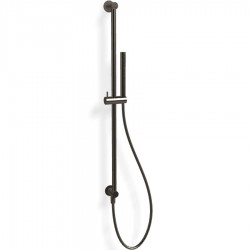 Βέργα ντους 82,6cm από ορείχαλκο Brushed Black Chrome με τηλέφωνο & σπιράλ, χρώμα: Μαύρο επιφάνεια: Βουρτσισμένη Βέργες ντους