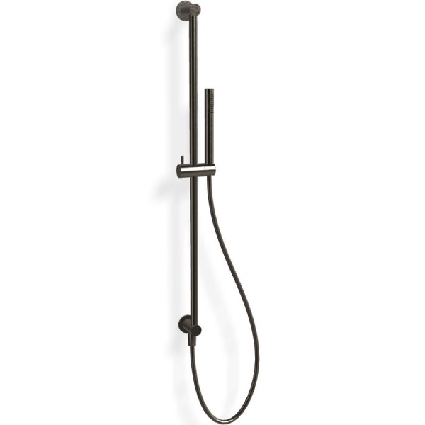 Βέργα ντους 82,6cm από ορείχαλκο Brushed Black Chrome με τηλέφωνο & σπιράλ, χρώμα: Μαύρο επιφάνεια: Βουρτσισμένη Βέργες ντους