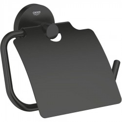 Χαρτοθήκη σκεπαστή από ορείχαλκο Matte Black, χρώμα: Μαύρο επιφάνεια: Ματ Χαρτοθήκες