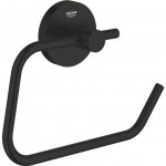Paper holder ring style material: Brass Matte Black, color: Black surface: Matt Toilet paper holders