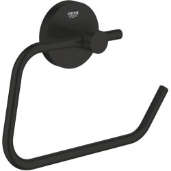 Χαρτοθήκη τύπου κρίκος από ορείχαλκο Matte Black, χρώμα: Μαύρο επιφάνεια: Ματ Χαρτοθήκες