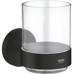 Ποτηροθήκη από ορείχαλκο επίτοιχος τύπος Matte Black, χρώμα: Μαύρο επιφάνεια: Ματ Ποτηροθήκες