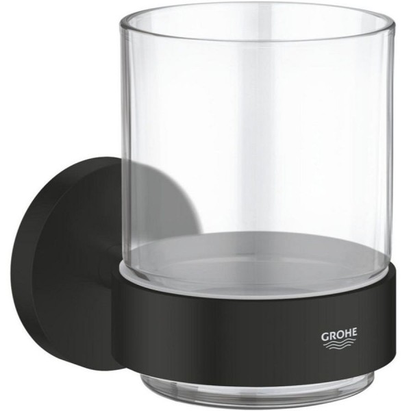 Ποτηροθήκη από ορείχαλκο επίτοιχος τύπος Matte Black, χρώμα: Μαύρο επιφάνεια: Ματ Ποτηροθήκες