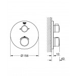 Bathtub concealed mixer Wall-mounted - external part 2 way material: Brass, color: Black surface: Matt Wall-mounted - external part