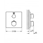 Shower tap Wall-mounted external part 1 way material: Brass mixer With plate without hand shower, hose and holder, color: Black surface: Matt Wall-mounted - external part