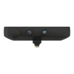 Μπαταρία μπανιέρας επίτοιχη από ορείχαλκο κορμός (χωρίς τηλέφωνο, σπιράλ, στήριγμα) με ξεχωριστές εξόδους, Phantom Black θερμοστατική με ράφι, χρώμα: Μαύρο επιφάνεια: Ματ Επίτοιχες