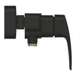 Shower tap Wall-mounted exposed material: Brass mixer without hand shower, hose and holder, color: Black surface: Matt Wall-mouned exposed Shower tap Wall-mounted exposed material: Brass mixer without hand shower, hose and holder, color: Black surface: Matt Wall-mouned exposed