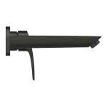 Wash basin tap Wall-mounted - external part 2 holes mixer Without waste, color: Black material: Brass surface: Matt Wall-mounted - external part