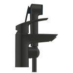 Wash basin tap Deck-mounted material: Brass with hand shower Without waste Μ size, color: Black surface: Matt Deck-mounted