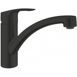 Kitchen tap Deck-mounted material: Brass Low, Matte Black, color: Black surface: Matt Deck-mounted