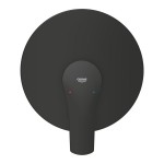 Shower tap Wall-mounted external part 1 way material: Brass mixer With plate without hand shower, hose and holder Matte Black, color: Black surface: Matt Wall-mounted - external part