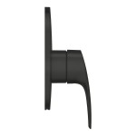 Shower tap Wall-mounted external part 1 way material: Brass mixer With plate without hand shower, hose and holder Matte Black, color: Black surface: Matt Wall-mounted - external part