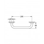 Handle wall 34,9cm (29,5cm), Matte Black material: Brass, color: Black surface: Matt Bathtub grab-bars